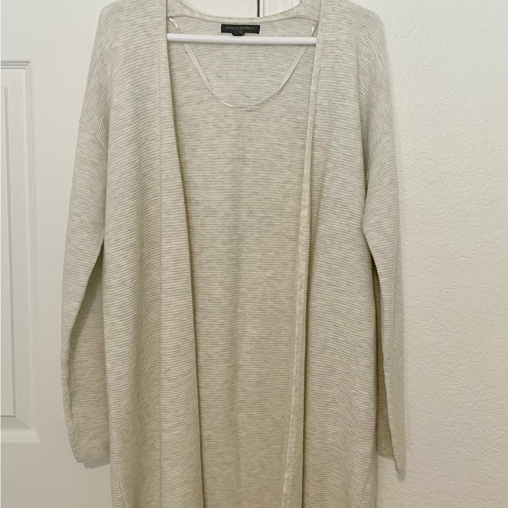 Banana Republic Long Soft Cream Cardigan